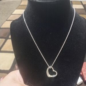 Tiffany & Co. Silver Open Heart Necklace